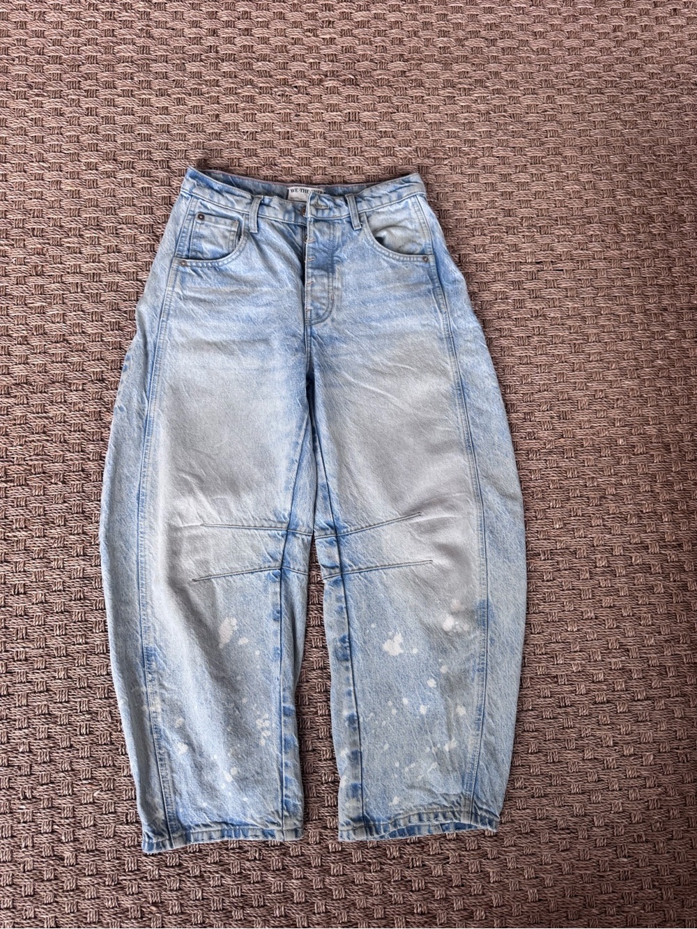 We The Free Good Luck Mid-Rise Barrel Jeans